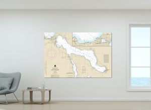 Charlevoix, Boyne City, Lake Charlevoix, Michigan Nautical Map / Chart - Canvas, Acrylic, or Metal