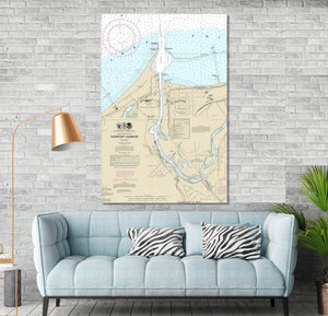 Fairport Harbor, Grand River, Painesville, Grand River, Ohio Nautical Map / Chart - Printed on Canvas, Acrylic, or Metal