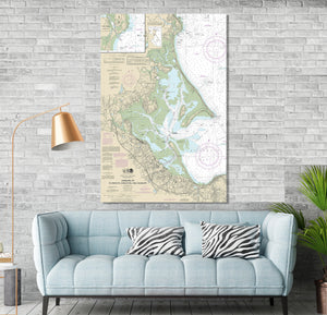 Plymouth, Kingston, Duxbury, Cape Cod Bay, Saquish Neck, Green Harbor Massachusetts Nautical Map / Chart - Printed on Canvas, Acrylic, Metal