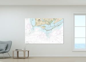 Apalachicola, Eastport, Port St. Joe, St. George Island, St. Joseph Bay, Florida - Nautical Map / Chart - Printed on Canvas, Acrylic, Metal