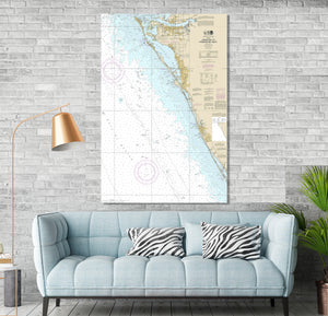 Sarasota, Bradenton, Venice, Long Boat Key, Siesta Key, Palmetto, Florida - Nautical Map / Chart - Printed on Canvas, Acrylic, or Metal