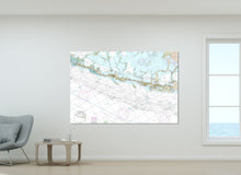 Load image into Gallery viewer, Islamorada, Plantation, Tavernier, Upper Matecumbe Key, Key Largo, Florida - Nautical Map / Chart - Printed on Canvas, Acrylic, or Metal
