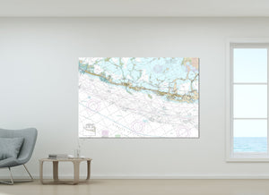 Islamorada, Plantation, Tavernier, Upper Matecumbe Key, Key Largo, Florida - Nautical Map / Chart - Printed on Canvas, Acrylic, or Metal