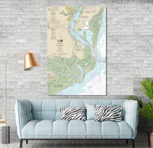 Load image into Gallery viewer, Georgetown, McClellanville, Maryville, Winyah Bay, Cat Island, South Carolina - Nautical Map / Chart - Printed on Canvas, Acrylic, or Metal
