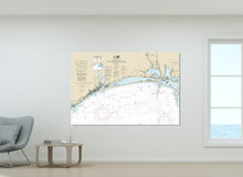 Load image into Gallery viewer, Swansboro, Morehead City, Emerald Isle, Newport, Atlantic Beach North Carolina - Nautical Map / Chart - Printed on Canvas, Acrylic, or Metal
