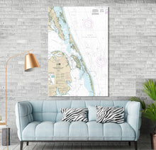 Load image into Gallery viewer, Manns Harbor, Manteo, Wanchese, Nags Head, Kitty Hawk, Duck, North Carolina - Nautical Map / Chart - Printed on Canvas, Acrylic, or Metal
