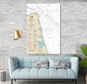 Virginia Beach, Sandbridge Beach, Lynnhaven Colony, Chesapeake Bay, Virginia - Nautical Map / Chart - Printed on Canvas, Acrylic, or Metal