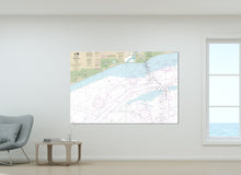 Load image into Gallery viewer, Sabine, High Island, Sabine Pass, Gulf of Mexico , Louisiana - Nautical Map / Chart - Printed on Canvas, Acrylic, or Metal
