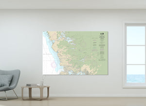 Everglades National Park, Ponce de Leon Bay, Oyster Bay, Florida - Nautical Map / Chart - Printed on Canvas, Acrylic, or Metal