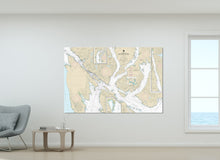 Load image into Gallery viewer, Ketchikan, Saxman, Revillagigedo, Nichols Passage, Felice Strait, Alaska - Nautical Map / Chart - Printed Canvas, Acrylic, or Metal
