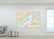 Load image into Gallery viewer, Chesapeake Bay Head, Aberdeen, Havre de Grace, Charlestown, Betterton, Maryland - Nautical Map / Chart - Printed on Canvas, Acrylic, Metal
