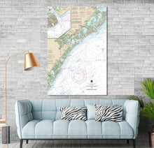 Load image into Gallery viewer, Atlantic City, Ocean City, Ventnor City, Pleasantville, Somers Point, New Jersey  - Nautical Map / Chart - Printed on Canvas, Acrylic, Metal
