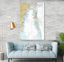 Load image into Gallery viewer, Key Biscayne, Virginia Key, South Miami, Biscayne Bay, Port of Miami, Florida - Nautical Map / Chart - Printed on Canvas, Acrylic, or Metal
