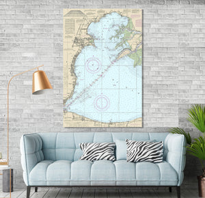 St Clair Shores, Grosse Point, Mount Clemens, New Baltimore, Michigan - Nautical Map/Chart - Wall Decor - Printed Canvas, Acrylic, or Metal