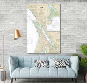 Inverness, Marshall, Pt Reyes Station, Tomales & Bodega Bays, California - Nautical Map/Chart - Wall Decor - Printed Canvas, Acrylic, Metal