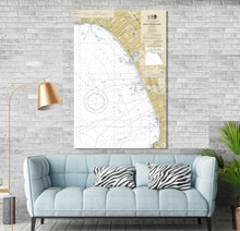 Load image into Gallery viewer, Santa Monica, Venice, Hermosa/Manhattan/Redondo Beachs, California - Nautical Map / Chart - Wall Decor - Printed Canvas, Acrylic, or Metal
