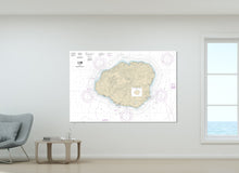 Load image into Gallery viewer, Kauai, Kekaha, Poipu, Lihue, Wailua, Hanalei, Princeville, Waimea, Hawaii - Nautical Map/Chart - Wall Decor - Printed Canvas, Acrylic, Metal
