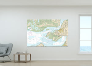 Anchorage, Cook Inlet, Knik Arm, Alaska - Nautical Map / Chart - Printed Canvas, Acrylic, or Metal