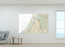 Load image into Gallery viewer, Coos Bay, North Bend, East Side, Empire, Coos River Oregon - Nautical Map / Chart - Beach Wall Decor - Printed Canvas, Acrylic, or Metal
