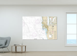 San Diego, Coronado, Chula Vista, Del Mar, National City, California - Nautical Map / Chart - Wall Decor - Printed Canvas, Acrylic, or Metal